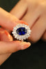 5 Carat Lab-Grown Sapphire Flower Shape Ring-Teresa's Fashionista LLC