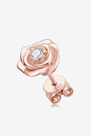 Moissanite Flower 925 Sterling Silver Earrings-Teresa's Fashionista LLC