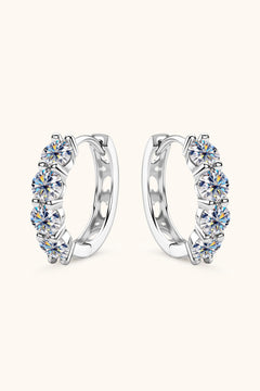 2.4 Carat Moissanite Huggie Earrings-Teresa's Fashionista LLC