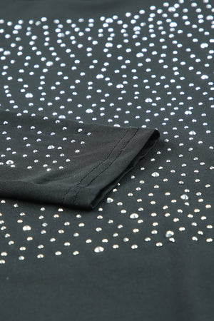 Rhinestone Round Neck Long Sleeve Bodysuit-Teresa's Fashionista LLC