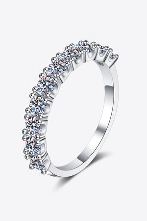 1 Carat Moissanite Half-Eternity Ring-Teresa's Fashionista LLC