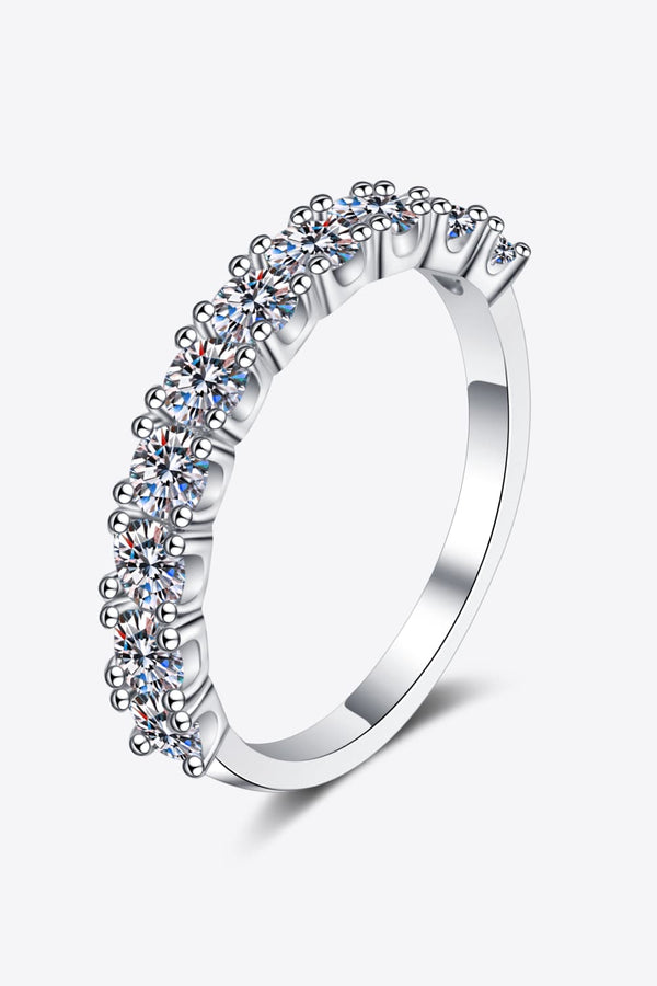 1 Carat Moissanite Half-Eternity Ring-Teresa's Fashionista LLC