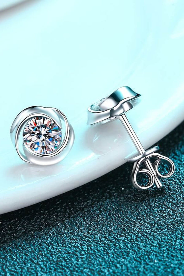 Feeling Fun Moissanite Stud Earrings-Teresa's Fashionista LLC