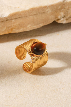 18K Gold-Plated Wide Open Ring-Teresa's Fashionista LLC