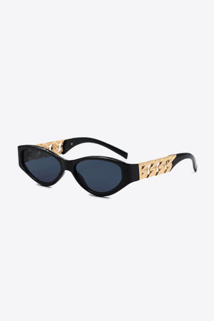 Chain Detail Temple Cat Eye Sunglasses-Teresa's Fashionista LLC