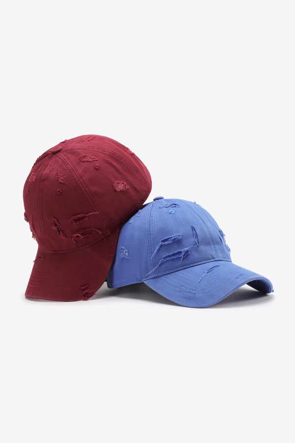 Distressed Adjustable Baseball Cap-Teresa's Fashionista LLC