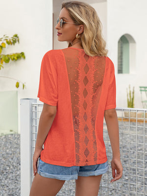 Round Neck Short Sleeve Top-Teresa's Fashionista LLC