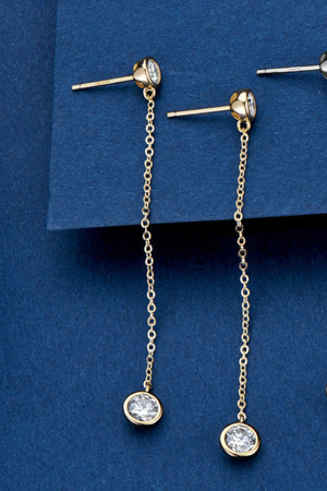 Moissanite Chain Earrings-Teresa's Fashionista LLC