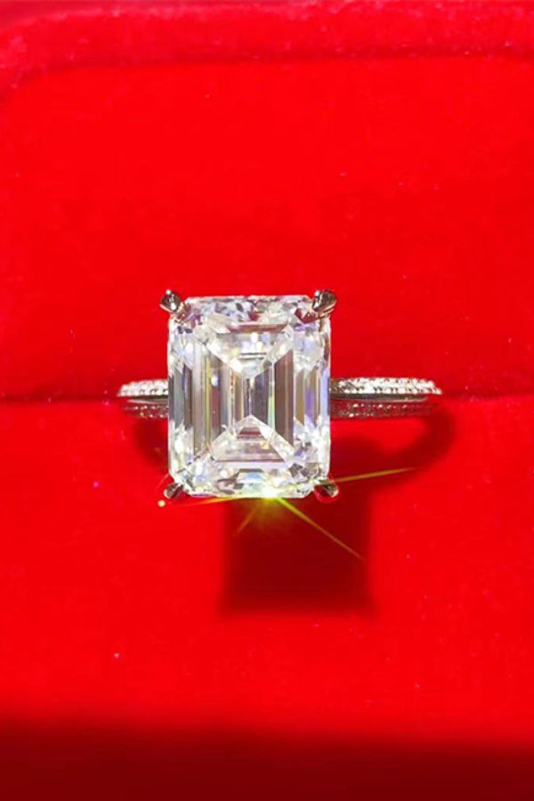 5 Carat Moissanite Platinum-Plated Ring-Teresa's Fashionista LLC