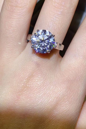 5 Carat Moissanite Platinum-Plated Ring-Teresa's Fashionista LLC
