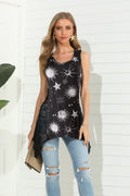 Printed Scoop Neck Strappy Tank-Teresa's Fashionista LLC