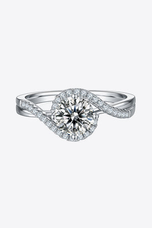 1 Carat Moissanite Crisscross Ring-Teresa's Fashionista LLC