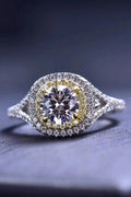 Two-Tone 1 Carat Moissanite Ring-Teresa's Fashionista LLC