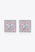 Moissanite Square Stud Earrings-Teresa's Fashionista LLC