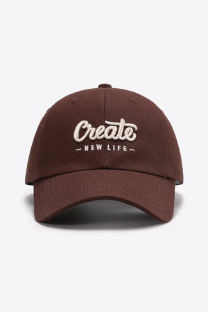 CREATE NEW LIFE Adjustable Cotton Baseball Cap-Teresa's Fashionista LLC