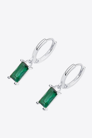 Retro 925 Sterling Silver Cubic Zirconia Drop Earrings-Teresa's Fashionista LLC