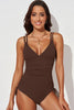 Tied Cutout Plunge One-Piece Swimsuit-Teresa's Fashionista LLC