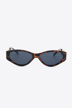 Chain Detail Temple Cat Eye Sunglasses-Teresa's Fashionista LLC