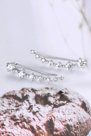 1.9 Carat Moissanite 925 Sterling Silver Earrings-Teresa's Fashionista LLC