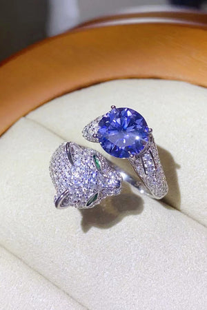 2 Carat Moissanite Adjustable Animal Bypass Ring-Teresa's Fashionista LLC