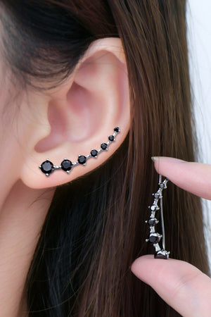 1.9 Carat Moissanite 925 Sterling Silver Earrings-Teresa's Fashionista LLC