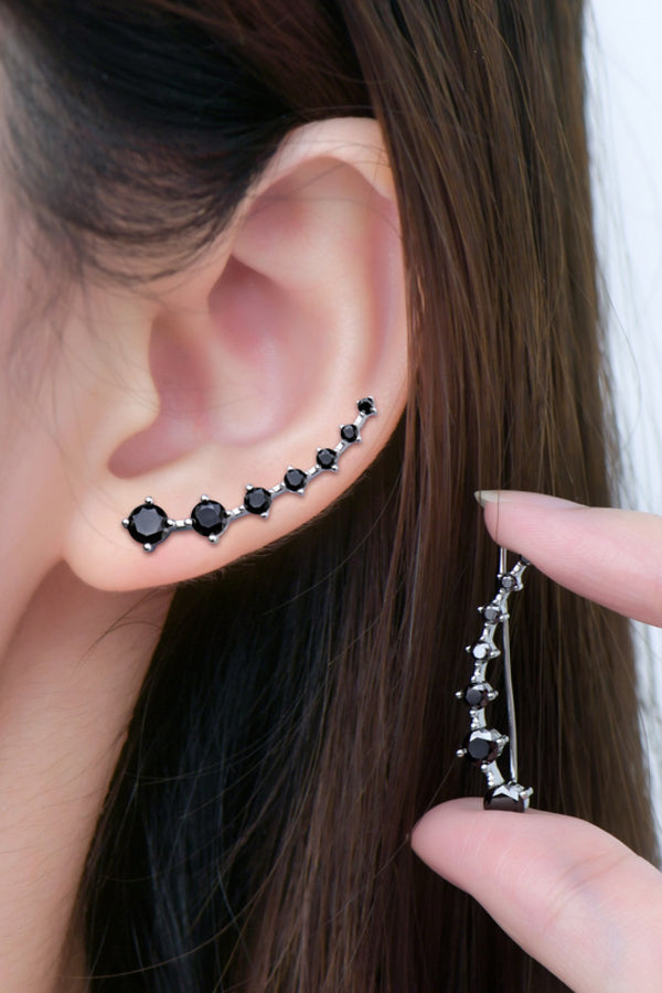 1.9 Carat Moissanite 925 Sterling Silver Earrings-Teresa's Fashionista LLC