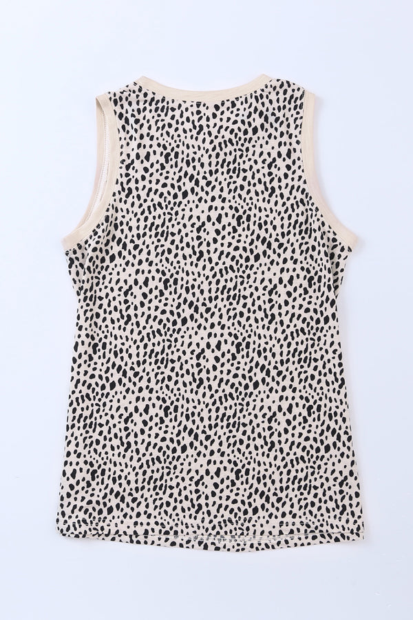 Printed Round Neck Tank-Teresa's Fashionista LLC