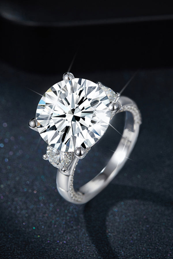8.6 Carat Moissanite Platinum-Plated Ring-Teresa's Fashionista LLC