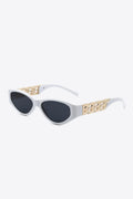 Chain Detail Temple Cat Eye Sunglasses-Teresa's Fashionista LLC