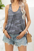 Floral Scoop Neck Tank Top-Teresa's Fashionista LLC