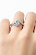 1 Carat Moissanite Crisscross Ring-Teresa's Fashionista LLC