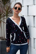 Star Print Kangaroo Pocket Hoodie-Teresa's Fashionista LLC