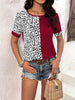 Leopard Round Neck Short Sleeve Tee-Teresa's Fashionista LLC