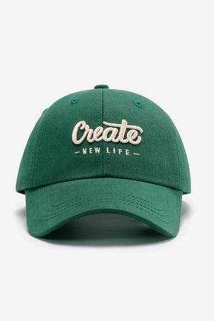 CREATE NEW LIFE Adjustable Cotton Baseball Cap-Teresa's Fashionista LLC