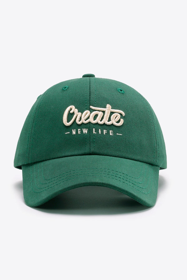 CREATE NEW LIFE Adjustable Cotton Baseball Cap-Teresa's Fashionista LLC