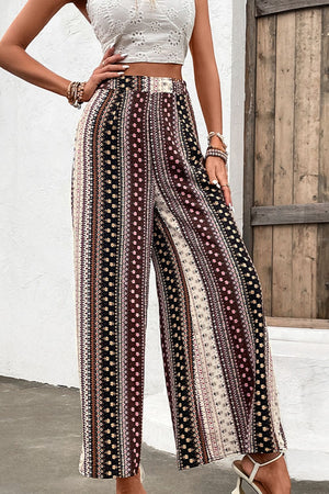 Floral High Waist Wide Leg Pants-Teresa's Fashionista LLC