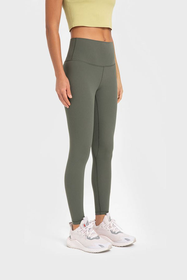 Highly Stretchy Wide Waistband Yoga Leggings-Teresa's Fashionista LLC