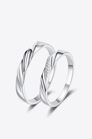 Minimalist 925 Sterling Silver Rhodium-Plated Ring-Teresa's Fashionista LLC