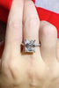 5 Carat Moissanite Platinum-Plated Ring-Teresa's Fashionista LLC