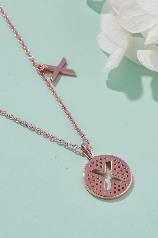 Moissanite U to Z Pendant Necklace-Teresa's Fashionista LLC