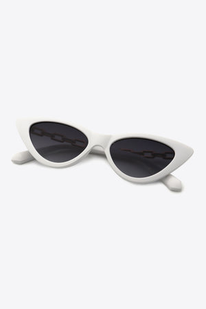 Chain Detail Cat-Eye Sunglasses-Teresa's Fashionista LLC