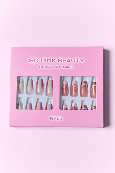 SO PINK BEAUTY Press On Nails 2 Packs-Teresa's Fashionista LLC