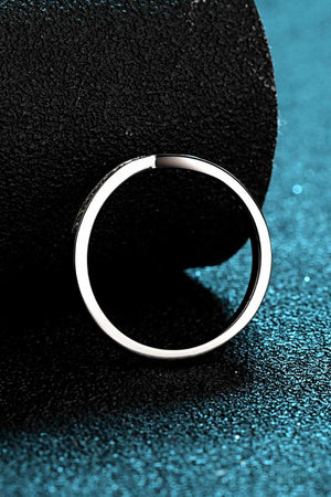 Minimalist Moissanite Rhodium-Plated Ring-Teresa's Fashionista LLC