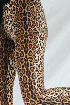 Leopard Print Flare Leg Pants-Teresa's Fashionista LLC