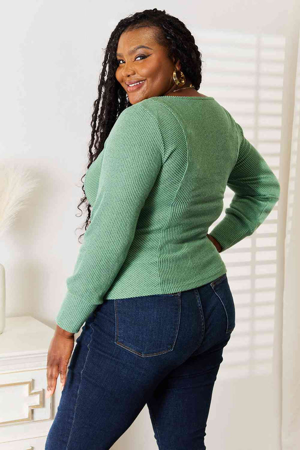 Basic Bae Scoop Neck Long Sleeve Top-Teresa's Fashionista LLC