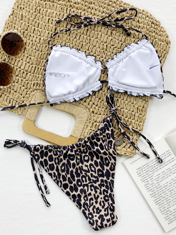 Frill Trill Halter Neck Bikini Set-Teresa's Fashionista LLC