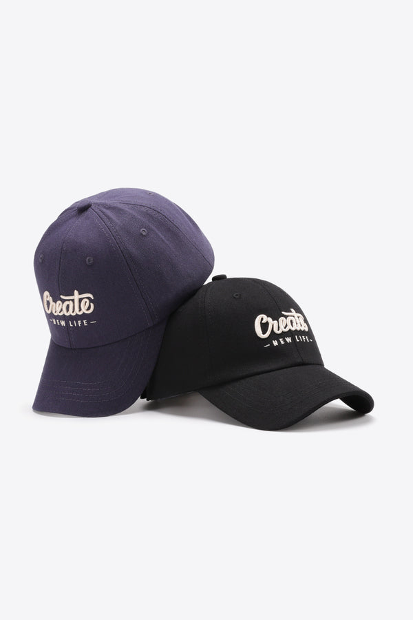 CREATE NEW LIFE Adjustable Cotton Baseball Cap-Teresa's Fashionista LLC