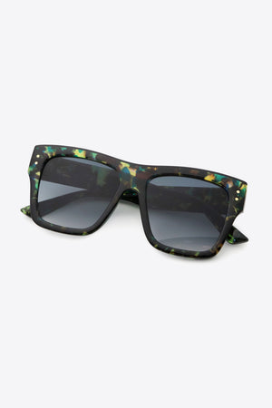 UV400 Patterned Polycarbonate Square Sunglasses-Teresa's Fashionista LLC