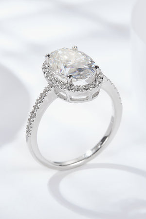 4.5 Carat Moissanite Halo Ring-Teresa's Fashionista LLC