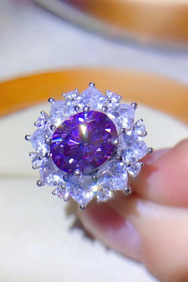 3 Carat Moissanite Platinum-Plated Ring-Teresa's Fashionista LLC